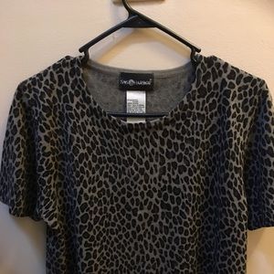 Nice Animal Print Sweater Top Size 12-14